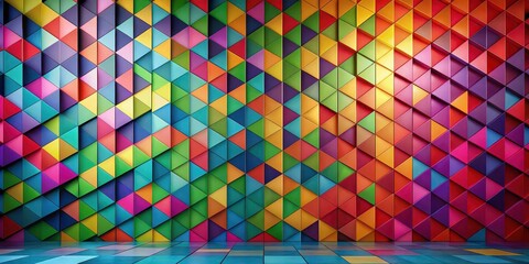 Abstract geometric wallpaper with vibrant colors and shapes, abstract,geometric, wallpaper, background,vibrant