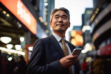 Poster - japanese businessman downtown tokyo