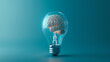 © Derby - 3D rendering of a light bulb with a brain