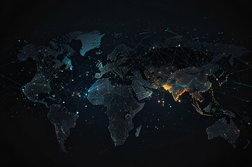Canvas Print - background with map