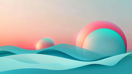 Wall Mural - Pewter minimalist background with space above for text flat design front view modern theme animation colored pastel