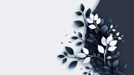 Wall Mural - Charcoal white minimalist background with space above for text flat design side view neutral theme animation Complementary Color Scheme