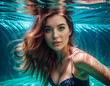 © PiotrW - feminine passionate and sexy underwater session, large breasts, shapely legs and beautiful buttocks, kobieca namiętna i seksowna sesja pod wodą, duże piersi, zgrabne nogi i piękne pośladki