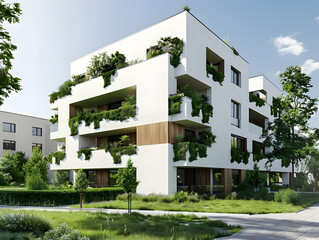 New luxury residential buildings, stylish office building, Premium Apartments and flat building, City building