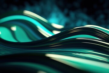 Abstract glowing green element. Neon lines. Overlay of a design element.