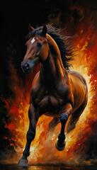  a beautiful horse AI generative