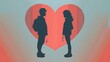 © Photo Moon - Silhouettes of a Couple with Heart Background - Romantic Encounter or Situationship_1