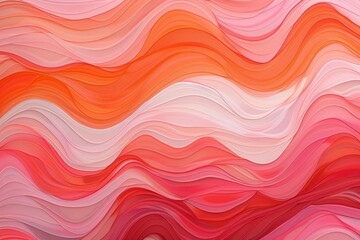 Wall Mural - Vibrant coral waves abstract background design