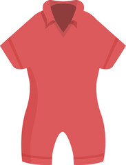 Poster - Red jumpsuit with short sleeves, perfect for athletes practicing sports