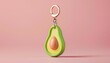© Vlad - Cute Avocado Keychain on Pink Pastel Background