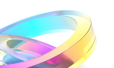 Poster - Abstract glass shape, 3d render