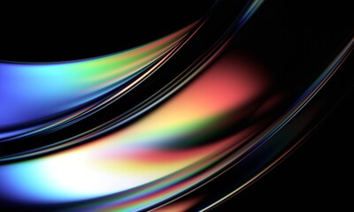 Fototapete - Abstract colorful shape, minimalist background design, 3d render