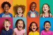 © Vlad - Diverse Children's Joyful Portraits with Colorful Backgrounds