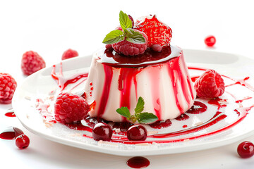 Sticker - Dessert with strawberry and cream