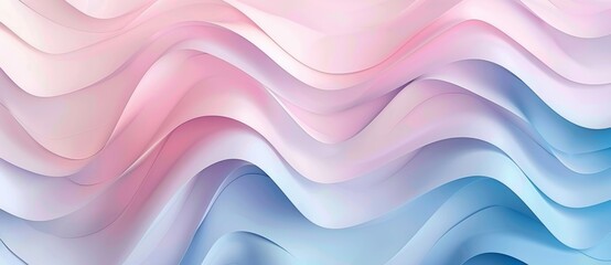 Poster - Abstract Pastel Waves Background
