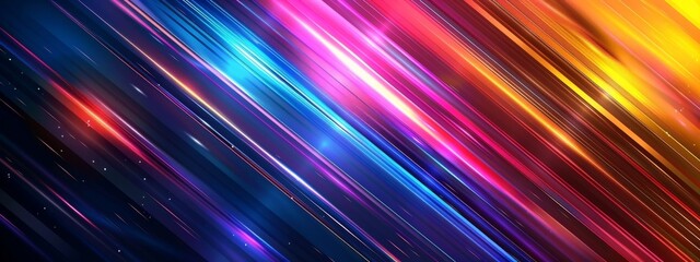 Poster - Abstract Diagonal Light Streaks