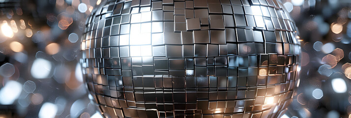 Wall Mural - silver discoball background texture