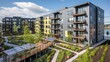 © sorin - Energy efficient urban homes with green balconies, rooftop gardens, and solar panels