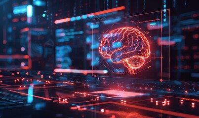 Poster - Digital Brain in a Futuristic Interface