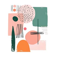 Poster - a painting with different colors and shapes