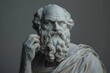 © Bijac - hyperrealistic digital sculpture of socrates combining classical greek aesthetics with modern 3d rendering techniques capturing wisdom in every wrinkle
