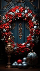 Wall Mural - christmas tree decorations HD 8K wallpaper Stock Photographic image