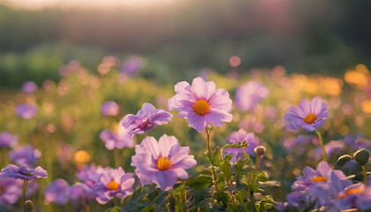 Poster - Beautiful garden flowers 