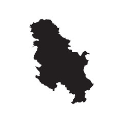 Wall Mural - Serbia map icon