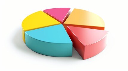 Aufkleber - A pie chart with different segments labeled, illustrating market share distribution among various companies.