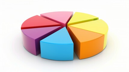 Aufkleber - A pie chart with different segments labeled, illustrating market share distribution among various companies.
