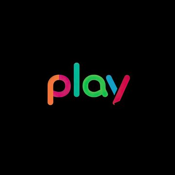 a black background with the word play on it