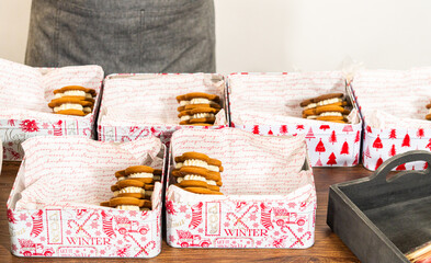 Poster - Festive Christmas Tin Boxes Filled with Chocolate-Dipped Treats