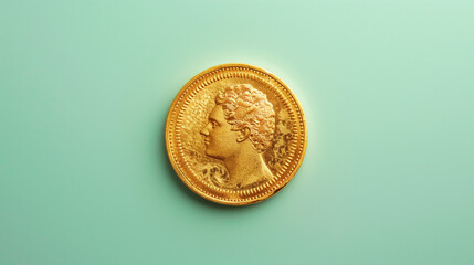 close up of a coin, one cent coin, one dollar coin, penny isolated closeup, gold coin photography, money symbol