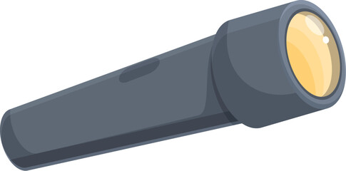 Poster - Flashlight emitting a ray of light, object for camping and hiking, useful for a survival situation
