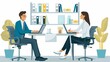 © ngstock - A professional setting with an HR manager conducting a one-on-one talent development discussion, modern office, supportive atmosphere