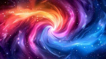 Create a magical Halloween background with a swirling vortex of colors and shapes, hinting at the supernatural forces at play