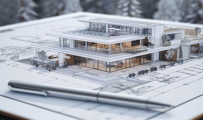 Architectural Model of a Modern House