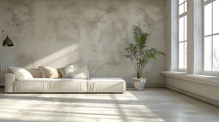 Wall Mural - Living room with light from the window