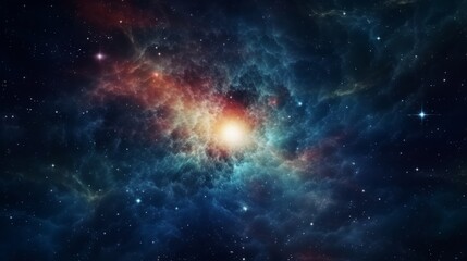 Wall Mural - Exploding star. Universe expanding, nebulae stardust. Supernova background wallpaper