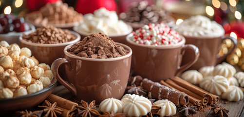 Poster - Set up a hot chocolate bar with a variety of toppings and mix-ins for a fun and festive treat for