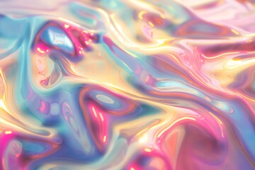 A vibrant abstract swirl of fluid colorful waves creating a dynamic smooth and glossy digital design