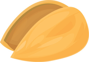 Wall Mural - This is an almond shell opened in two parts