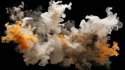 Smoke exploding outward