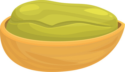 Poster - Half peeled pistachio lying in shell isolated on white background
