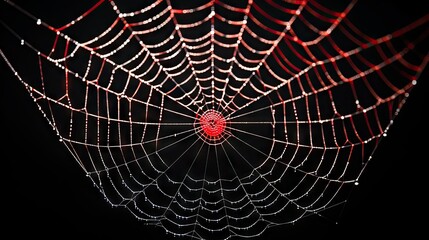 spider web with dew