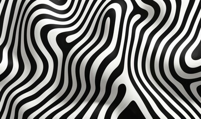Poster - minimalist pattern with wavy lines