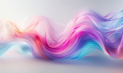 abstract neon swirls on white background