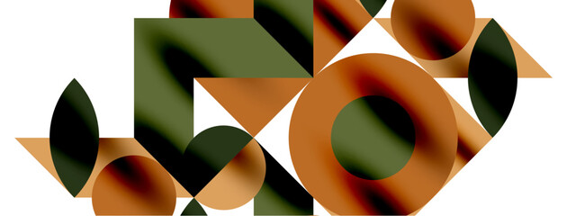 Wall Mural - Circle pattern, round elements with lines and arrows composition for wallpaper, banner, background or landing
