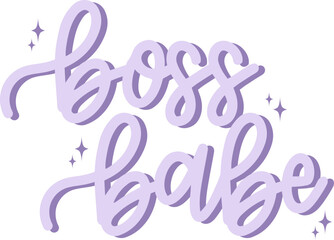 Wall Mural - Boss Babe, Feminism Illustration 