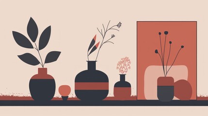 Poster - Produce a minimalist vector frame with clean lines and simple shapes, using a monochromatic color scheme for a sleek, modern look